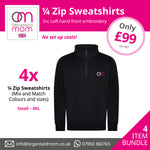 4 x Pro RTX 1/4 Zip Sweatshirts -  Customised with your company logo