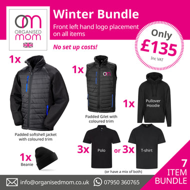Winter Bundle - 7 Items Bundle - Result Jacket & Gilet - Pro Rtx Clothing - Pro RTX - Customised with your company logo - Includes left hand front embroidery